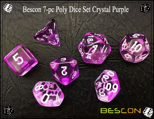 Crystal Purple Dice Set-5
