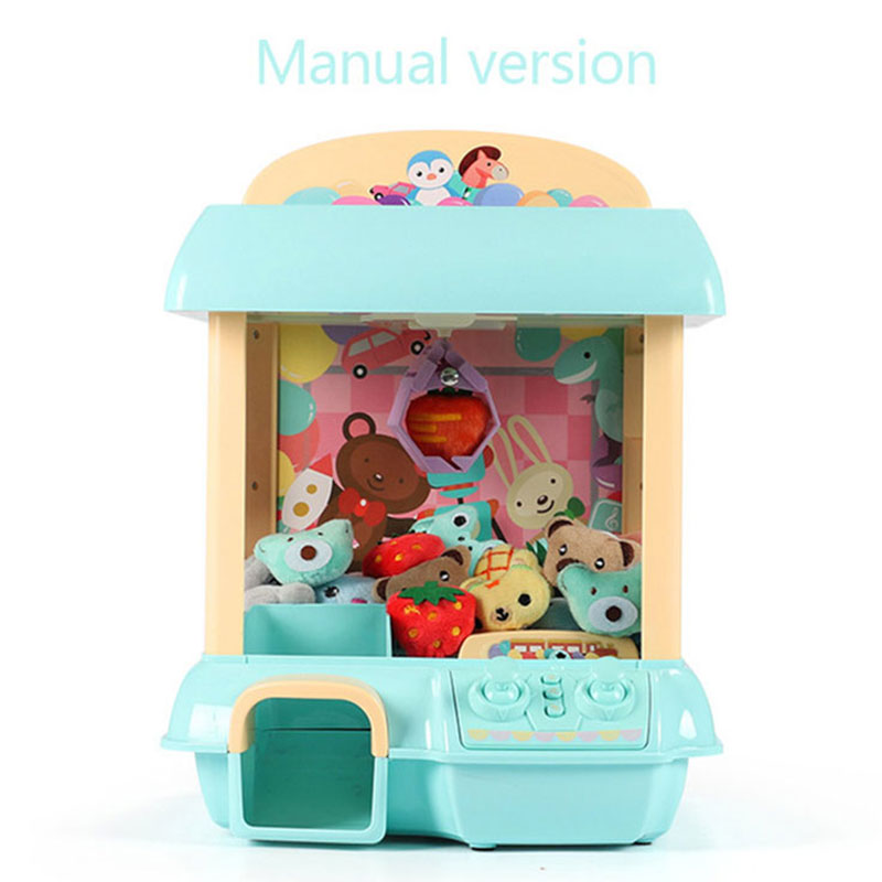 Kids Claw Machine Electronic Catch Doll DIY Doll Machine House Coin Operated Catcher Mini Vending Machine Gift For Children Toys