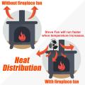 5 Blades Electric Stove Fan PIPE FAN Wood Stove Stove Blower Thermal Power Fireplace Fan Heat Powered Log Burner Wood Wall Mount