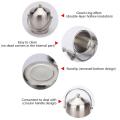 1.2/2L Stainless Steel Ice Bucket Portable 6-hour Double-layer Insulated Freezer with Lid for Parties Barbecues Buffets
