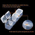 28 Grids Empty Nail Art Decoration Storage Case Box Nail Glitter Rhinestone Crystal Beads Accessories Container Nail Tool Clear