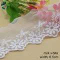 5pieces*1yard cotton embroidery lace french lace ribbon fabric guipure diy trims warp knitting wedding sewing Accessories#4040