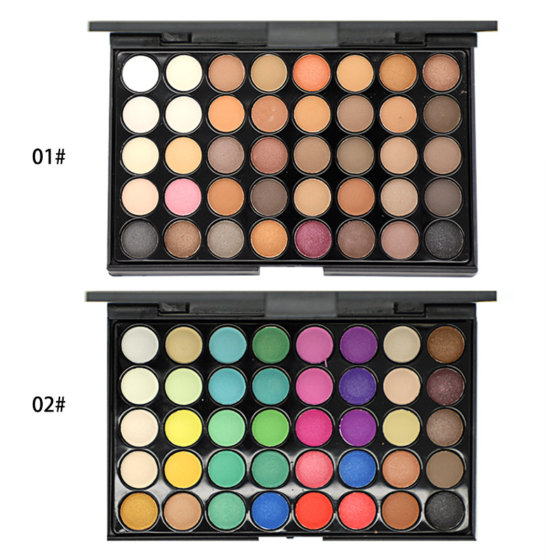 Eye Makeup Nudes Palette 40 Color Matte Eyeshadow glitter powder Eye Shadows Earth brush set stamps pigment