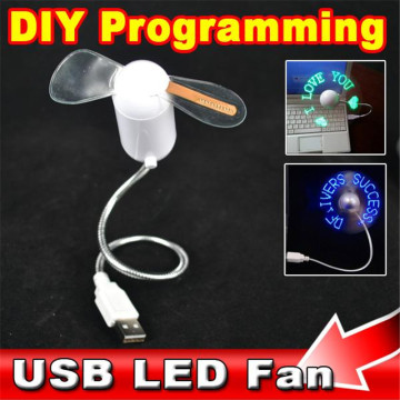 kebidu DIY Programmable Fan Flexible usb LED USB Gadgets FanLight Can Reprogramme Any Text Words Advertising Character Messages
