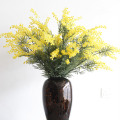 Artificial Acacia Flowers Yellow Mimosa Spray Cherry Fruit Branch Wedding Party Event Decor Home Table Flower