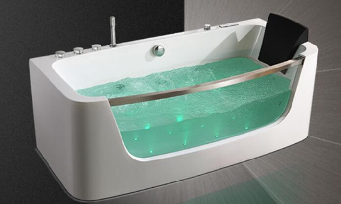 1750mm Long Surfing Whirlpool Bathtub Acrylic Hydromassage Bubble Tub NS1601B