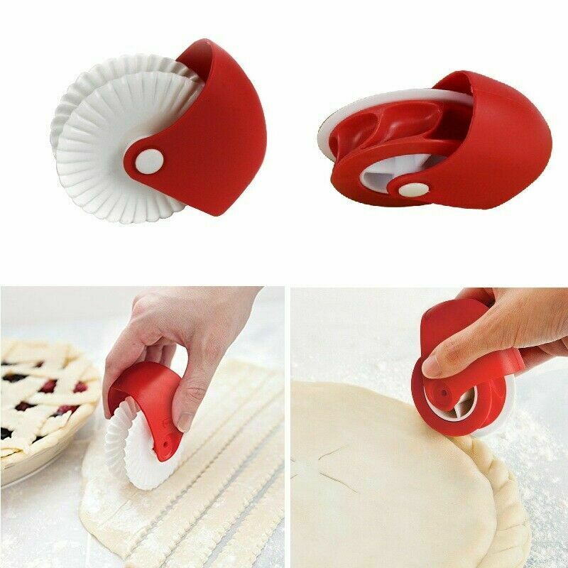 Kitchen DIY Pizza Pastry Lattice Cutter Pastry Pie Decor Cutter Plastic Wheel Roller For Pizza Pastry Pie Crust Baking Tools