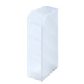 Multi-function 4 Grid Desktop Pen Holder Office School Storage Case Clear White Black Plastic Box Desk Pen Pencil Holder