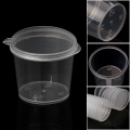 100Pcs 25ml Small Plastic Disposable Sauce Cups Plastic Disposable Sauce Cups With Lid Food Storage Containers Boxes