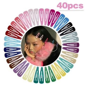 20/40Pcs 5cm Hair Clips Colorful Hairpins Women's Hair Clips Barrettes Clip Pins Women Accessories Metal Cute Alligator Hairpins