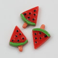 100pcs 16*23mm Cute Flat Back 3D Kawaii Red Watermelon Fruit Style Cabochon Resin Bead Decoration Accessories