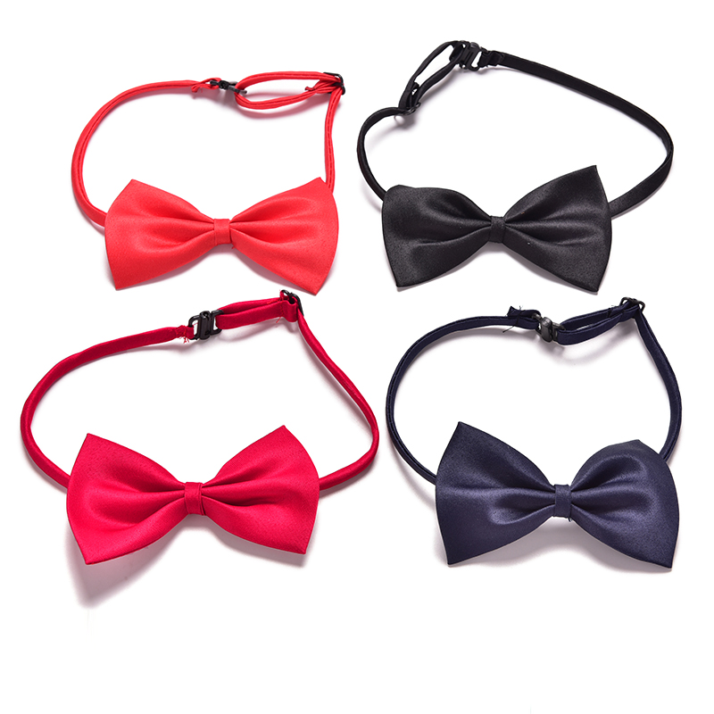 Children Adjustable Accessories Cute Kids Boys Bow Tie Solid Color Bowknot For Wedding Lovely Tie Children 1pc