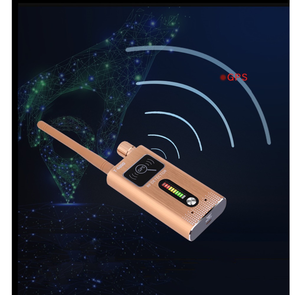 Wireless Signal Detector WiFi Bug Camera Transmitting Finder With GSM & GPS Dual Voice Alarm(Gold)