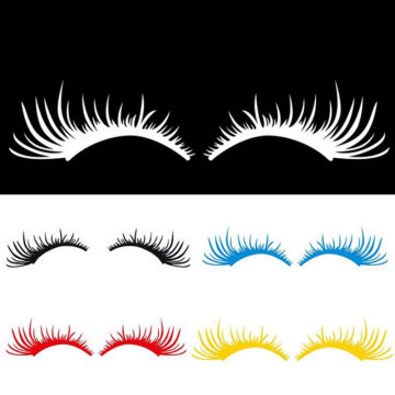 2pcs/lot 3d Charming Eyelashes Car Sticker Fake Eye Lash Car Headlight Funny Decals Door Window Vinyl Waterproof Product