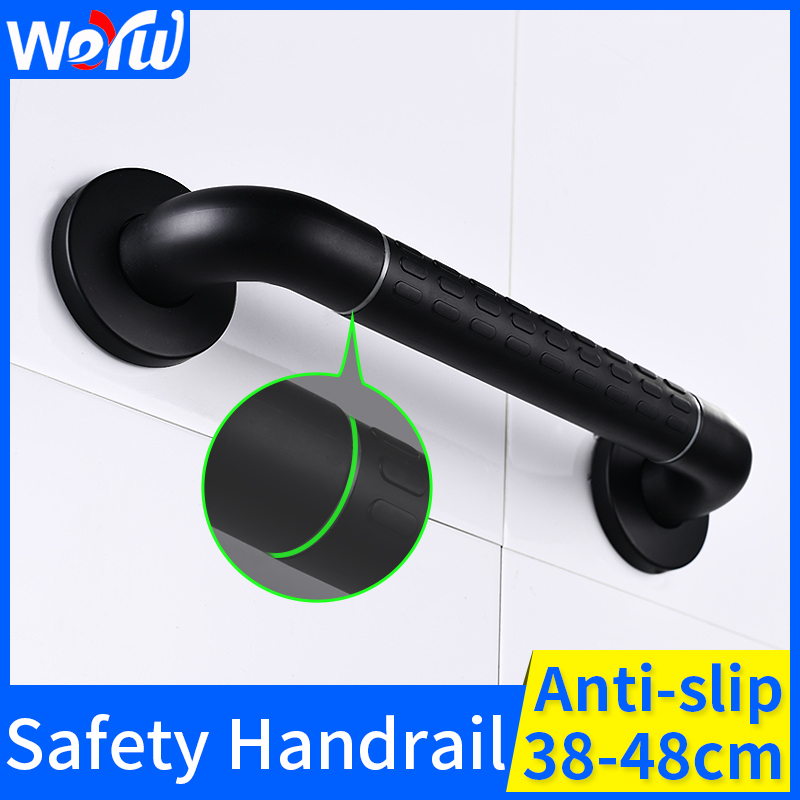 Stainless Steel Bathroom Handrail Black Safety Grab Bars for Elderly Disabled Wall Mount Anti-slip Toilet Bathtub Shower Handle