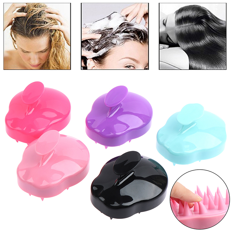 1PCS Comb Handheld Spa Massage Hair Comb Silicone Scalp Shampoo Massage Brush Shower Bath Comb Hairbrush Soft Styling Tool