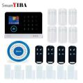 SmartYIBA WiFi GSM GPRS Alarm System IOS Android APP Control Home Security Alarm System Video IP Camera Smoke Fire Detector