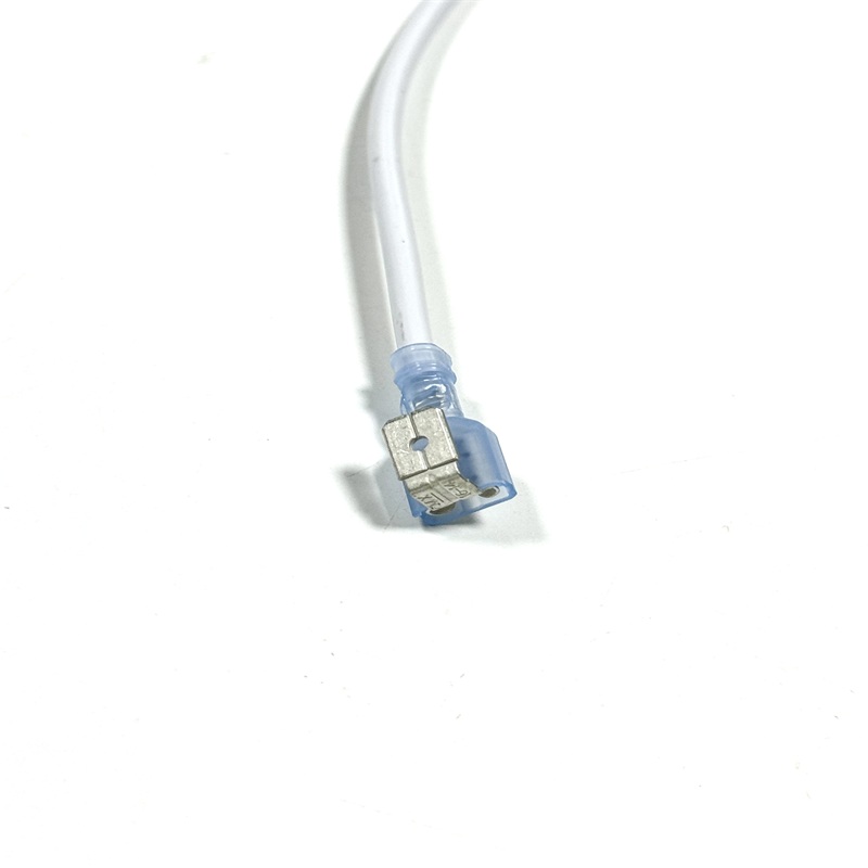 14AWG White Jumper Wire Harness with Quick Disconnect Terminal & Open End Length 16 Inch