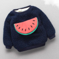 BibiCola Baby Girls Sweaters New Winter Girls Cardigan Sweaters Clothes Kids Autumn Cartoon Thick Warm Velvet Sweater For Girls