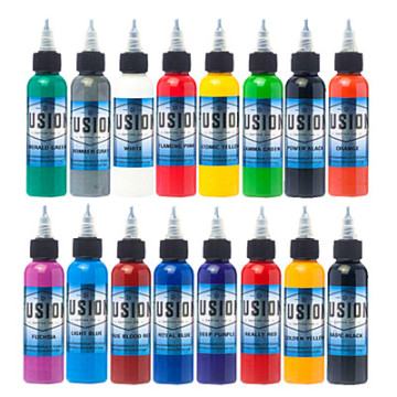 30ml / bottle of 16-color paint set tattoo airbrush Fusion ink for body painting tattoo color paint supply