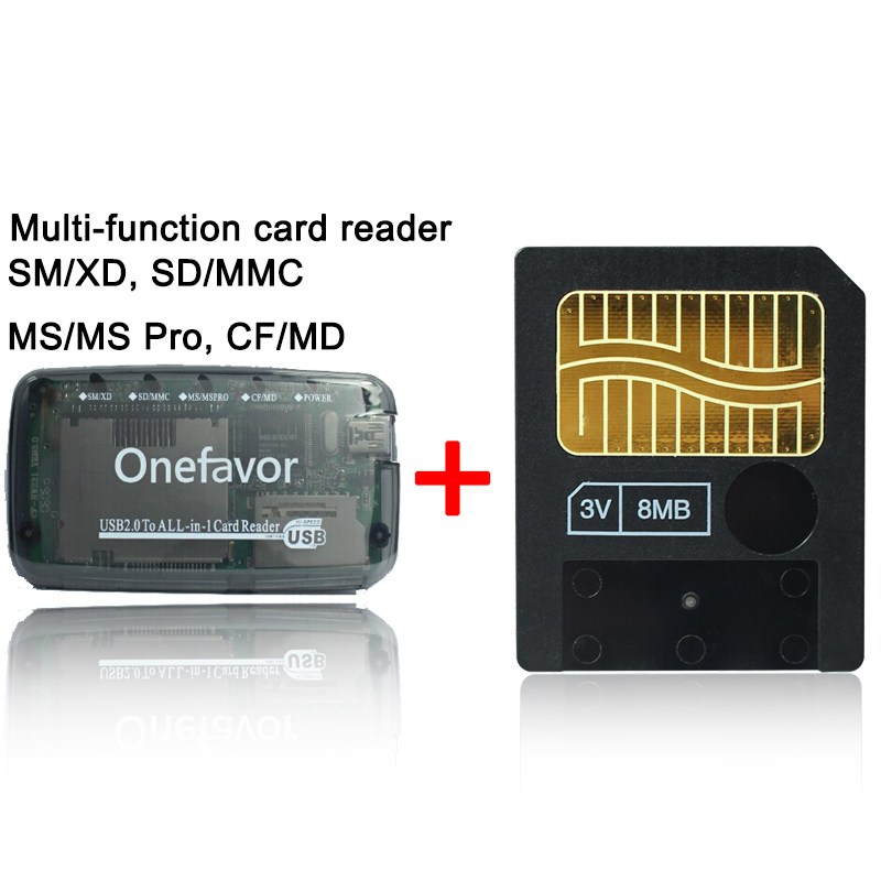 Promotion! ! ! ! ! !128MB 64MB 32MB 16MB 8MB Smart Media Card with SD XD MMC CF MS DUO SM Card Reader Memory Card