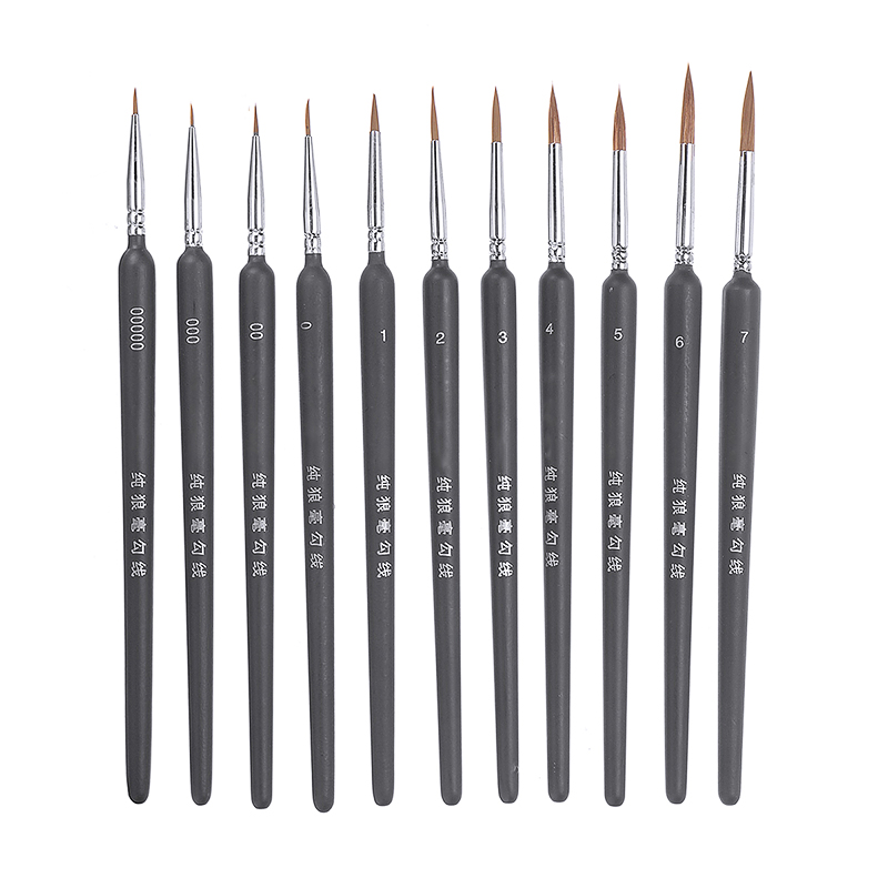 11pcs Extra Fine Tip Detail Paint Brushes Art Miniature Model Painting Brush Pen Art Paint By Number Pens
