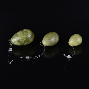 3PCS/SET Natural Green Jade Eggs Women Pelvic Floor Muscle Kegel Exercise Vaginal Tightening Exercise Yoni Egg Ben Wa Ball