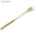 Lychee Life 15pcs Natural Dried Wheat Bouquet Decorative Flowers DIY Cards Embellishment Home Decoration