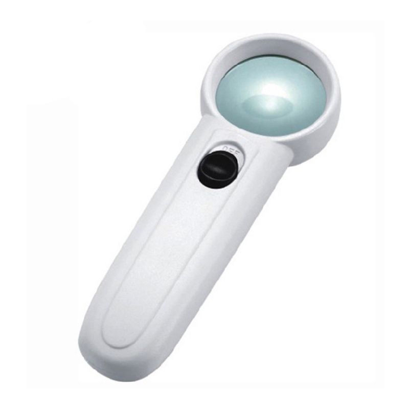 15X 15X Handheld Magnifier Illuminated High Magnification Glass 2 LED Lights Portable Pocket Upgraded for Seniors Reading Stamp