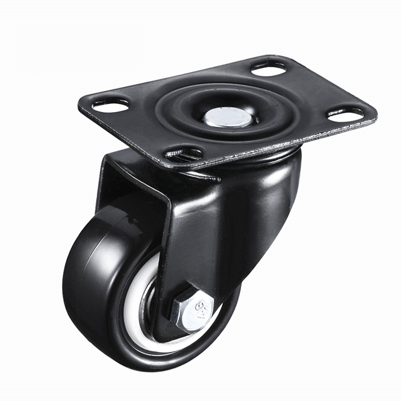 1pc 1.5 inches 41mm Black Office Chair Swivel Rubber Casters Industrial Universal Brake Wheels Bearing Capacity 90kg