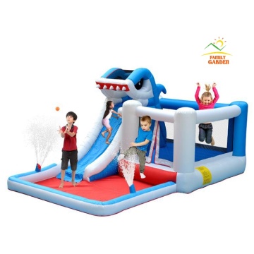 Kids Inflatable Shark Water Slide Bounce House Jumper Bouncer Jump Bouncy Castle