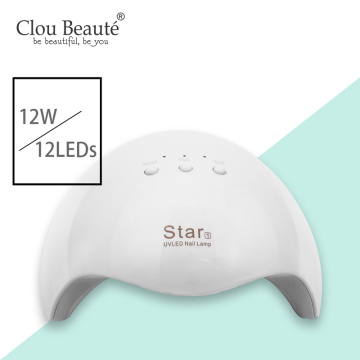 Clou Beaute 12W Gel Polish Dryer 60s/120s Nail Art Sun Mini Quickly Machine For Drying Nail Polish