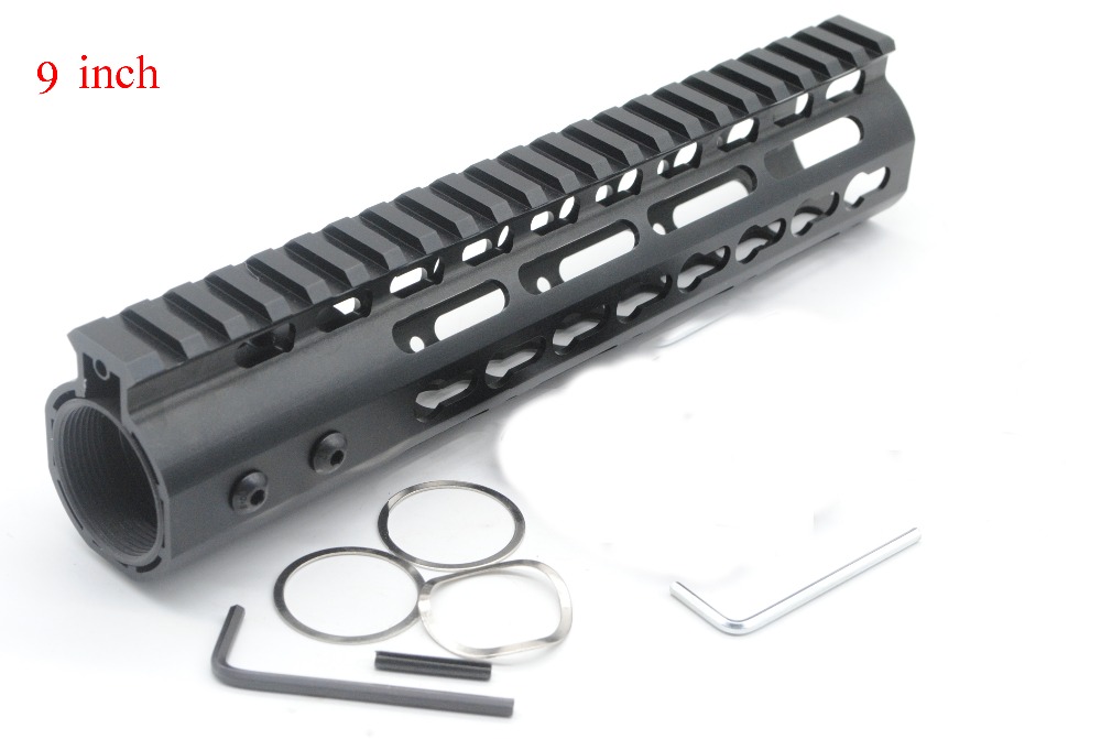 Black 7" 9" 10" 12" 13.5" 15" inch AR-15 Free Float Keymod Handguard Picatinny Rail for Hunting Tactical Scope Mount System