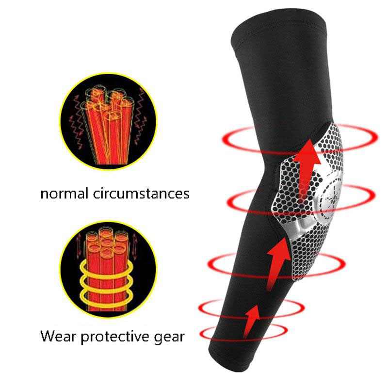 1 PCS Elastic Basketball Lengthen Elbow Pads Arm Sleeve Volleyball Fitness Elbow Support Brace Outdoor Sports Free Shipping