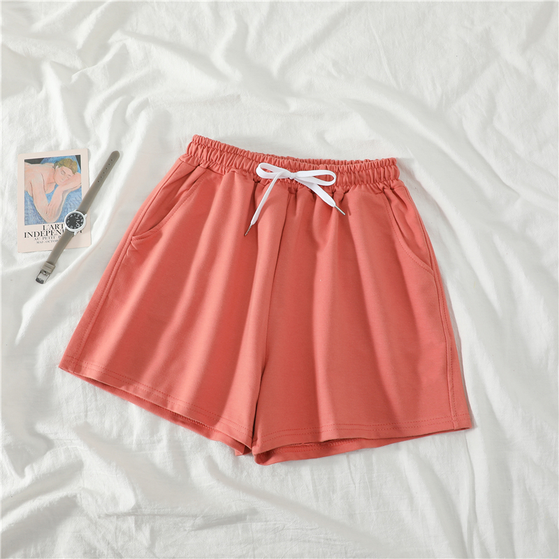 Women Shorts Summer Casual Solid Drawstring shorts high waist loose shorts for girls Soft Cool female short M-2XL