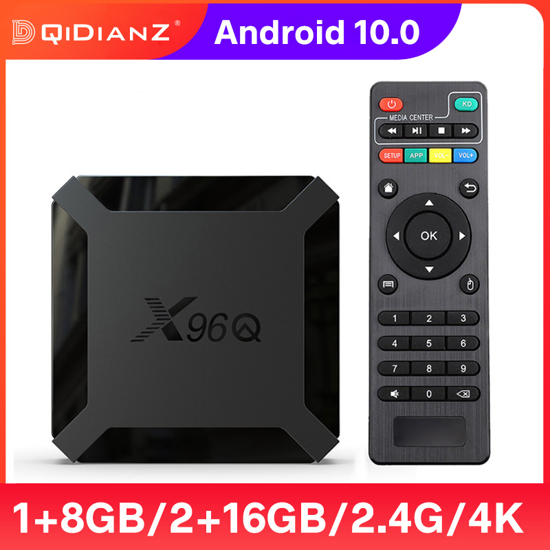 TV Box Android 10 X96Q 2.4G Wifi Allwinner H313 Quad Core 1G 8G 2GB 16GB 1080P Media Player X96 Q 4K Smart Set Top Box