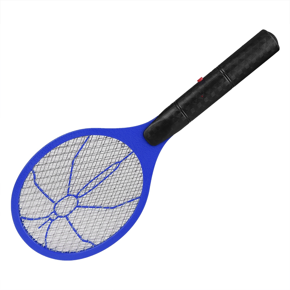 Cordless Battery Power Electric Fly Mosquito Swatter Bug Zapper Racket Insects Killer Blue