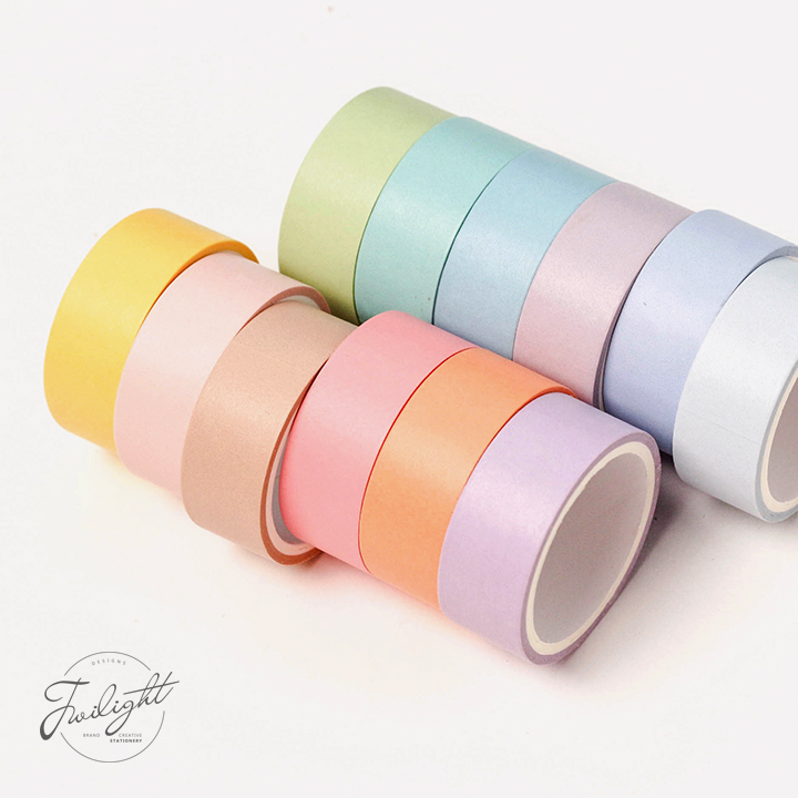 12 Pcs/lot Rainbow Decorative Adhesive Tape Masking Washi Tape Decoration Diary School Office Supplies Stationery