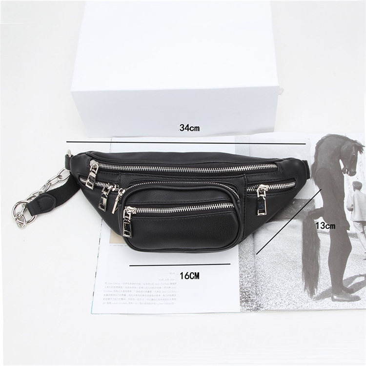 Women Travel White Leather Fanny Packs Belt Bags China Manufacturer