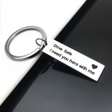 Key Chain Drive Safe I Need You Here With Me Keychain Jewelry Engraved Bike Star Keyring Llaveros Father's Day Gift
