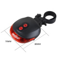 Bicycle 2 Laser 5 LED Lamp Light Waterproof Bike Light Rear Tail Light LED Mountain Bike Cycling Light Safety Warning Light