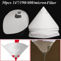 50Pcs Fine Paint Paper Strainers (147/190/400 micron) Sieve Filter Nylon Mesh Net Funnel