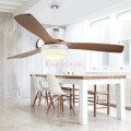 American industrial wind ceiling fan light Nordic wood ceiling fan 220v with remote control dimming LED ceiling fan light