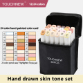 TouchNEW 12/24Colors Skin Tones Set Alcohol-based ink Sketch Marker pens for Artist Portrait Illustration Drawing Art Supplies