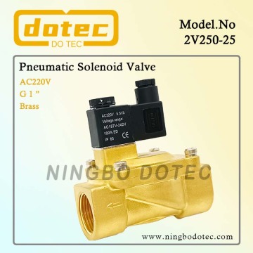 2V250-25 1'' Diaphragm Piloted Brass Solenoid Valve 220VAC