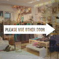 Please Use Other Door Decal With Arrow Sign - Store Business Vinyl Sticker For Glass Door Window Inyl Decal Waterproof NW03