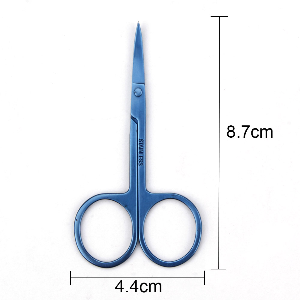 Stainless Steel Manicure Scissors Nail Cuticle Nipper Cutter Eyebrow Dead Skin Remover Ingrown Toenail Curved Head Makeup Tools