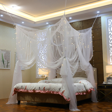 Large Size Mosquito Net Bed Canopy Romantic Four-door Bed Net Anti-mosquito Dust Proof Home Textiles Decor Bedcover Curtain