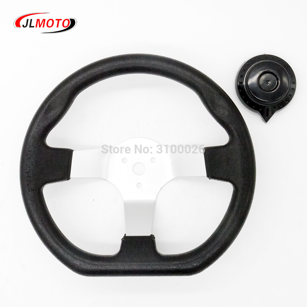 270mm Steering wheel With Cap Assy Fit For Electric China Go Kart Buggy Scooter Vehicle Cycle ATV UTV Bike Parts quad