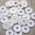 30PCS White Heart Binding Discs Plastic Round Button Loose-leaf Binder Notebook Disc Mushroom Hole Binder Buckle Office Supplies